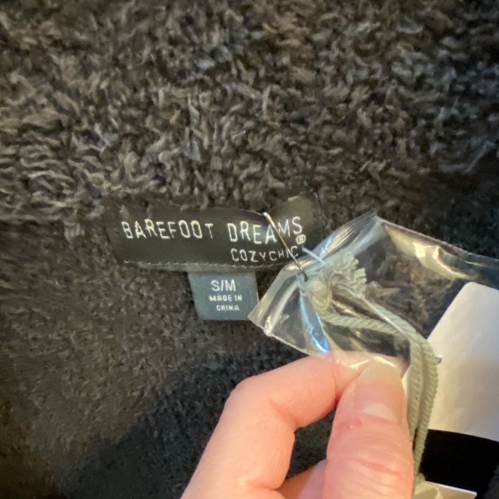 New Barefoot Dreams CozyChic Teddy Coat Coatigan Duster Cardigan Carbon Gray S/M - Picture 10 of 10